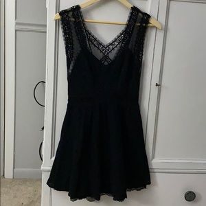 Black lace formal free people dress